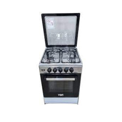 VON Cooker 4 Gas + Gas oven - 5534 Silver