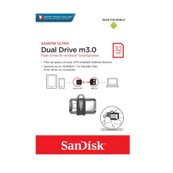 SanDisk 32GB Ultra Dual m3.0 USB 3.0 OTG Flash Disk Drive